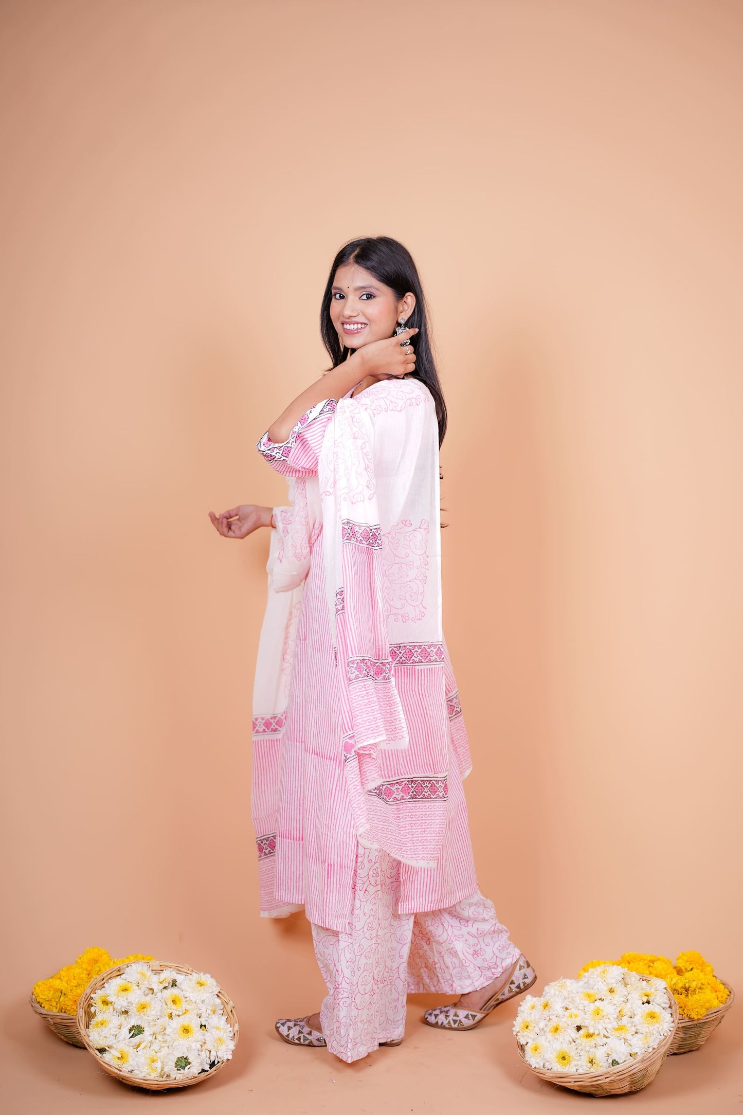 Pink Straight Three Piece Set