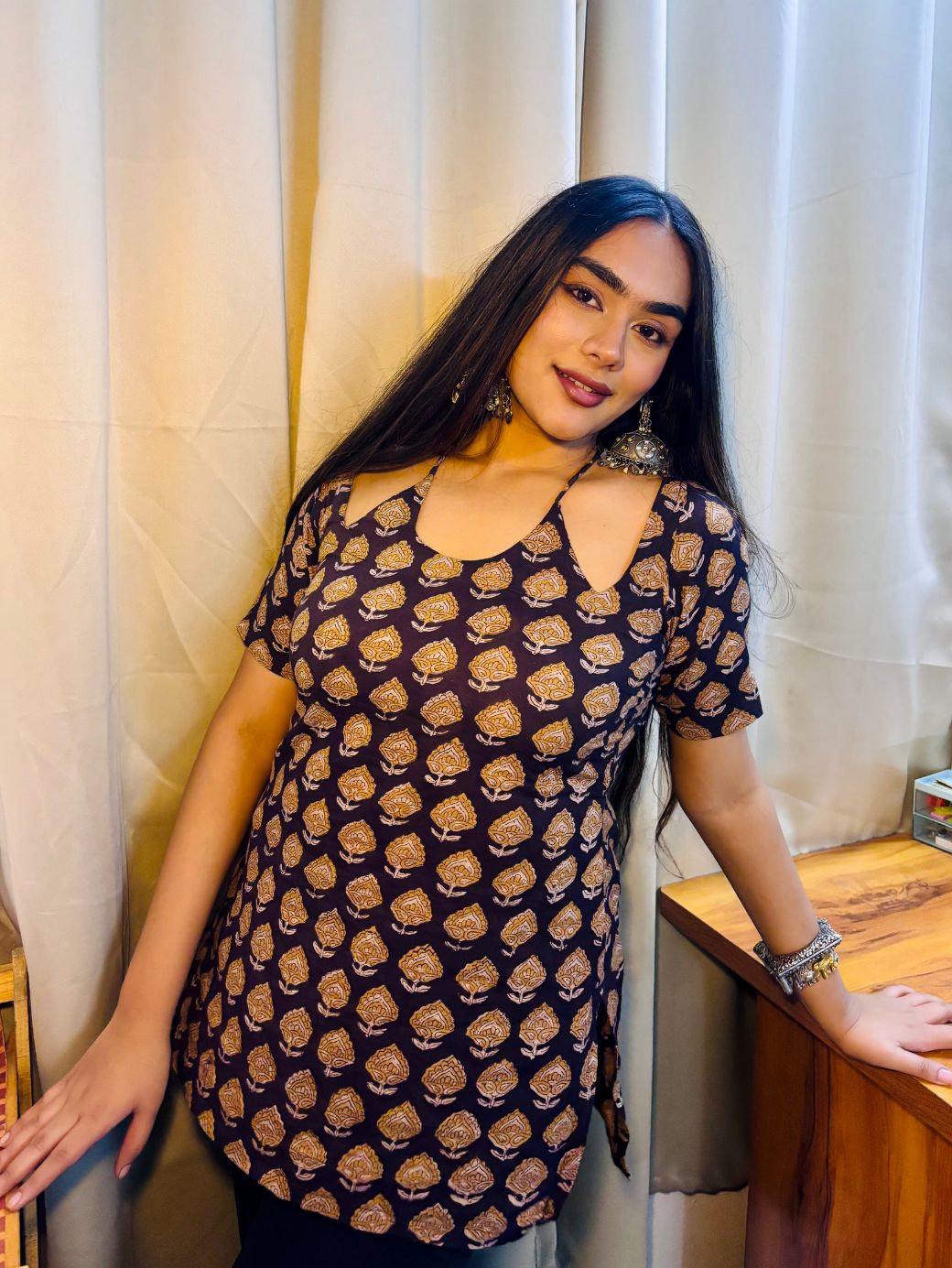 Nira Ethnic Halter Kurti