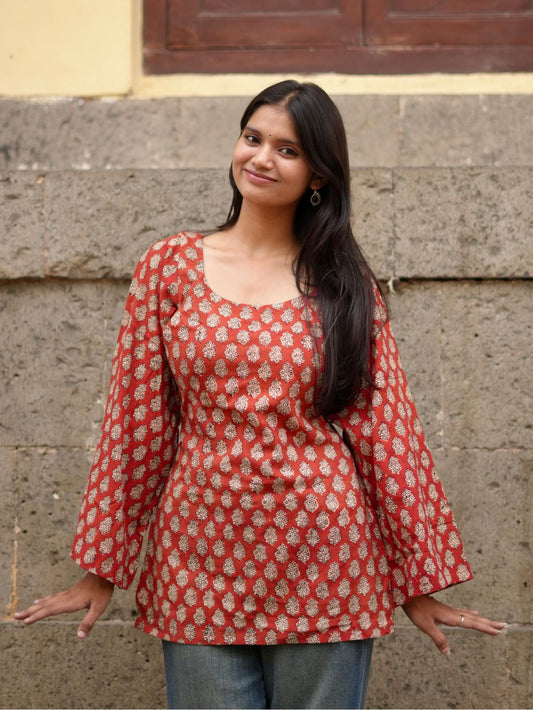 Mehar Rusty Bloom Short Kurti