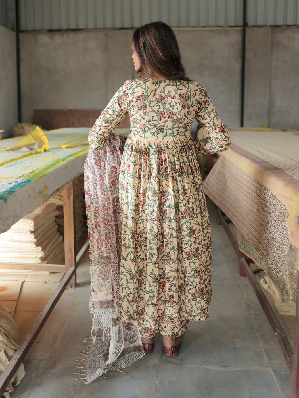 Phoolwari Anarkali – 3 Piece Set