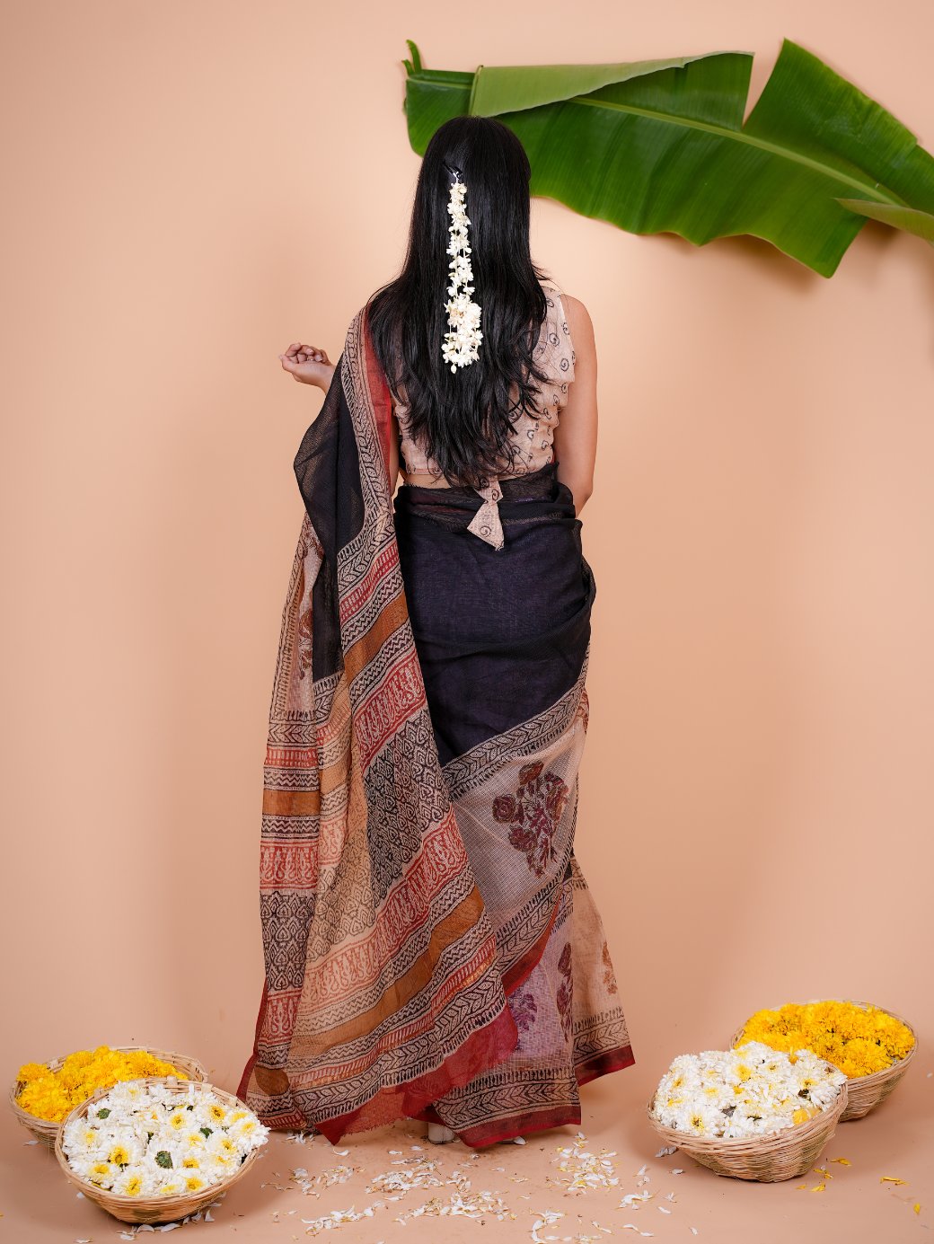 Ratri Kota Doriya Handblock Saree