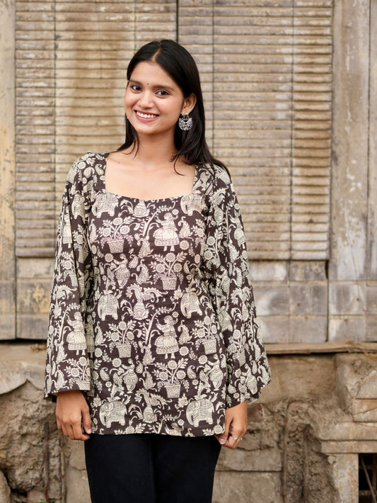 Tula Square Neck Printed Kurti