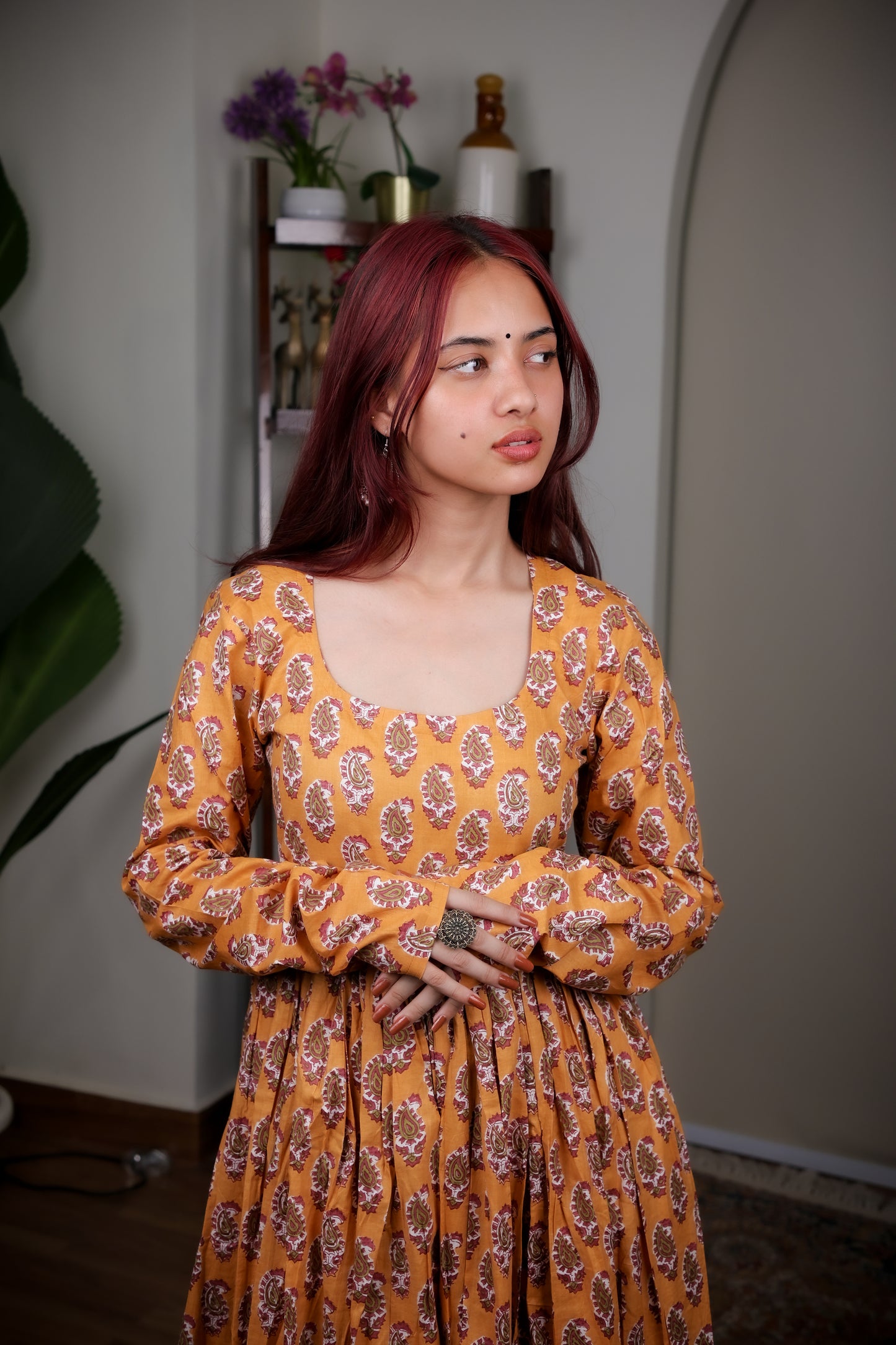 Kesariya Ghera Kameez