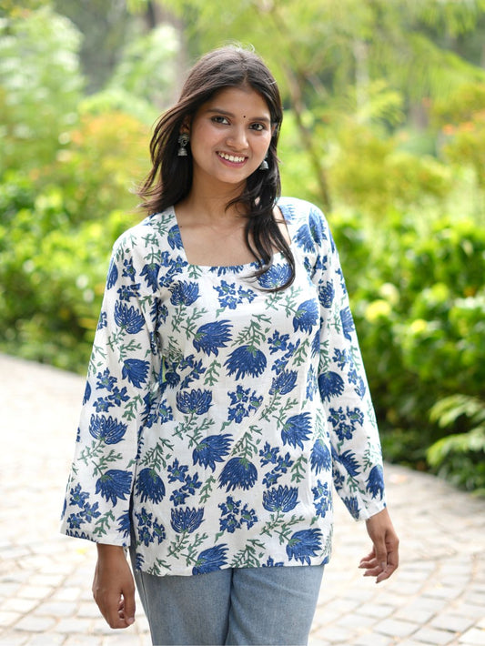Indigo Floral Kurti