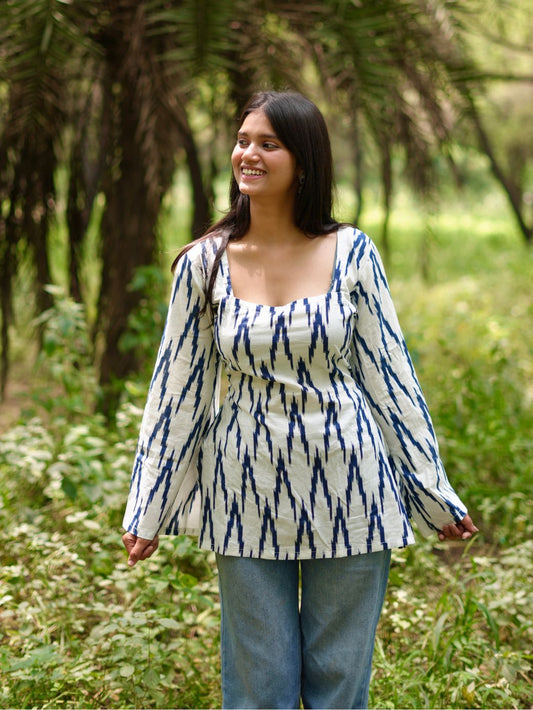 Ocean Wave Short Kurti