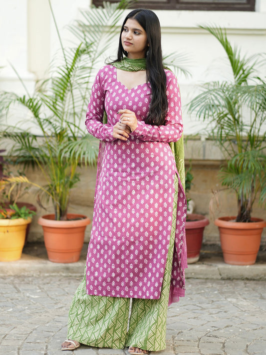 Blossom Pink Kurta Set with Full Sleeve