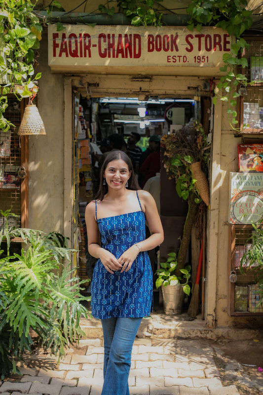 Bunaai Blue Short Kurti