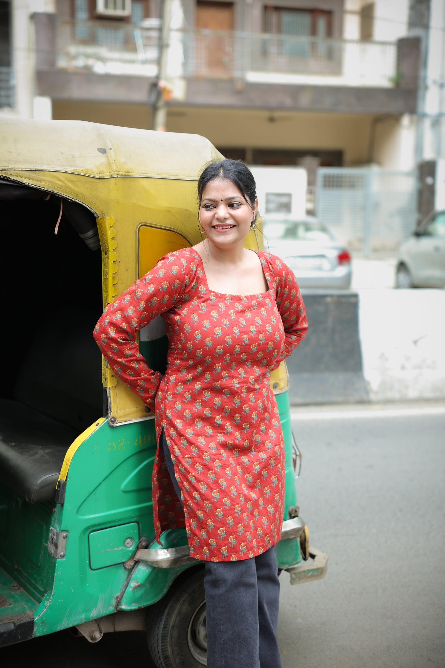 Mehru Square Neck Corset Kurti