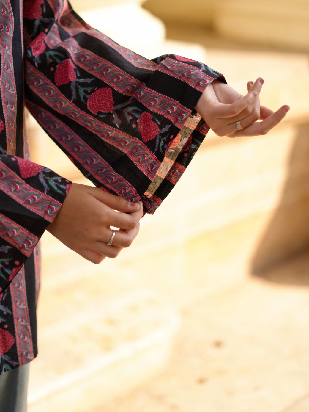 Diya Floral Square Neck Short Kurti