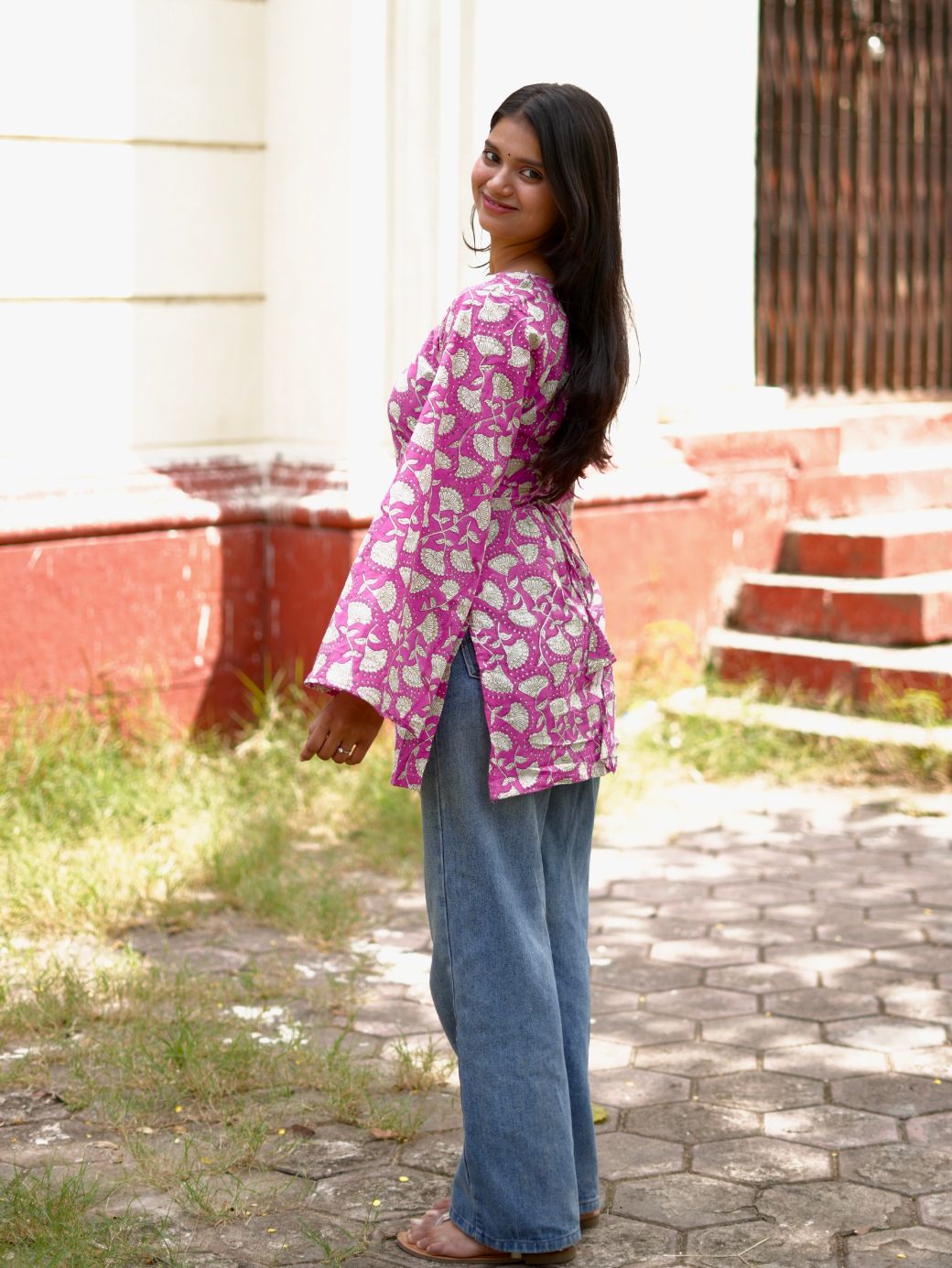 Orchid Charm Short Kurti