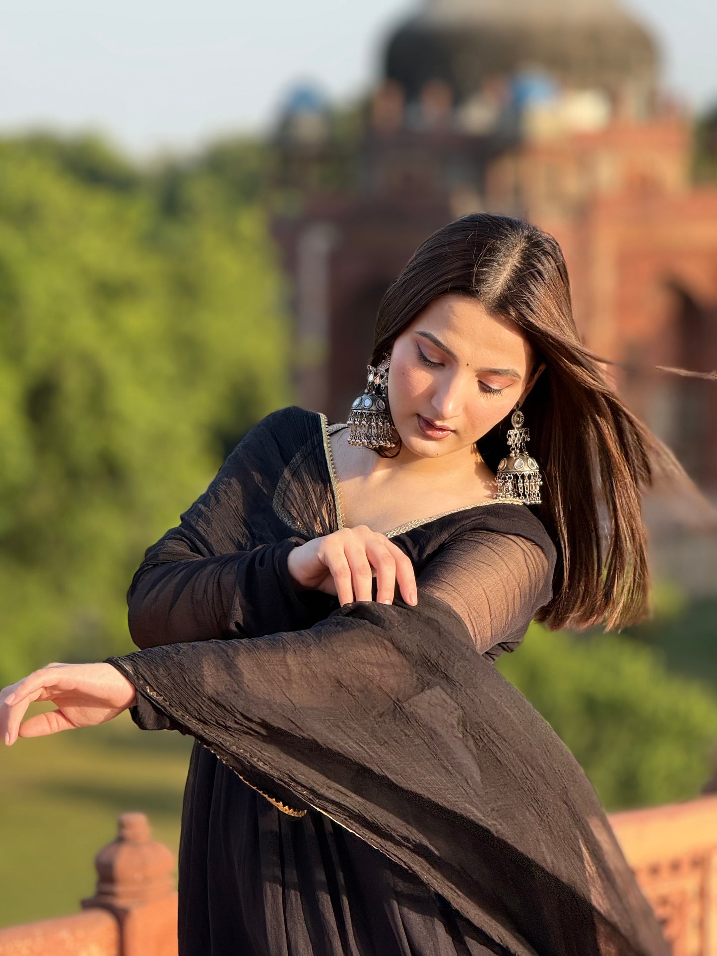 Noor anarkali (ghera) set