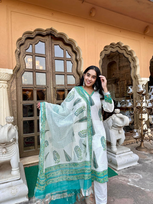 Saadgi set 🪷(with chanderi dupatta)