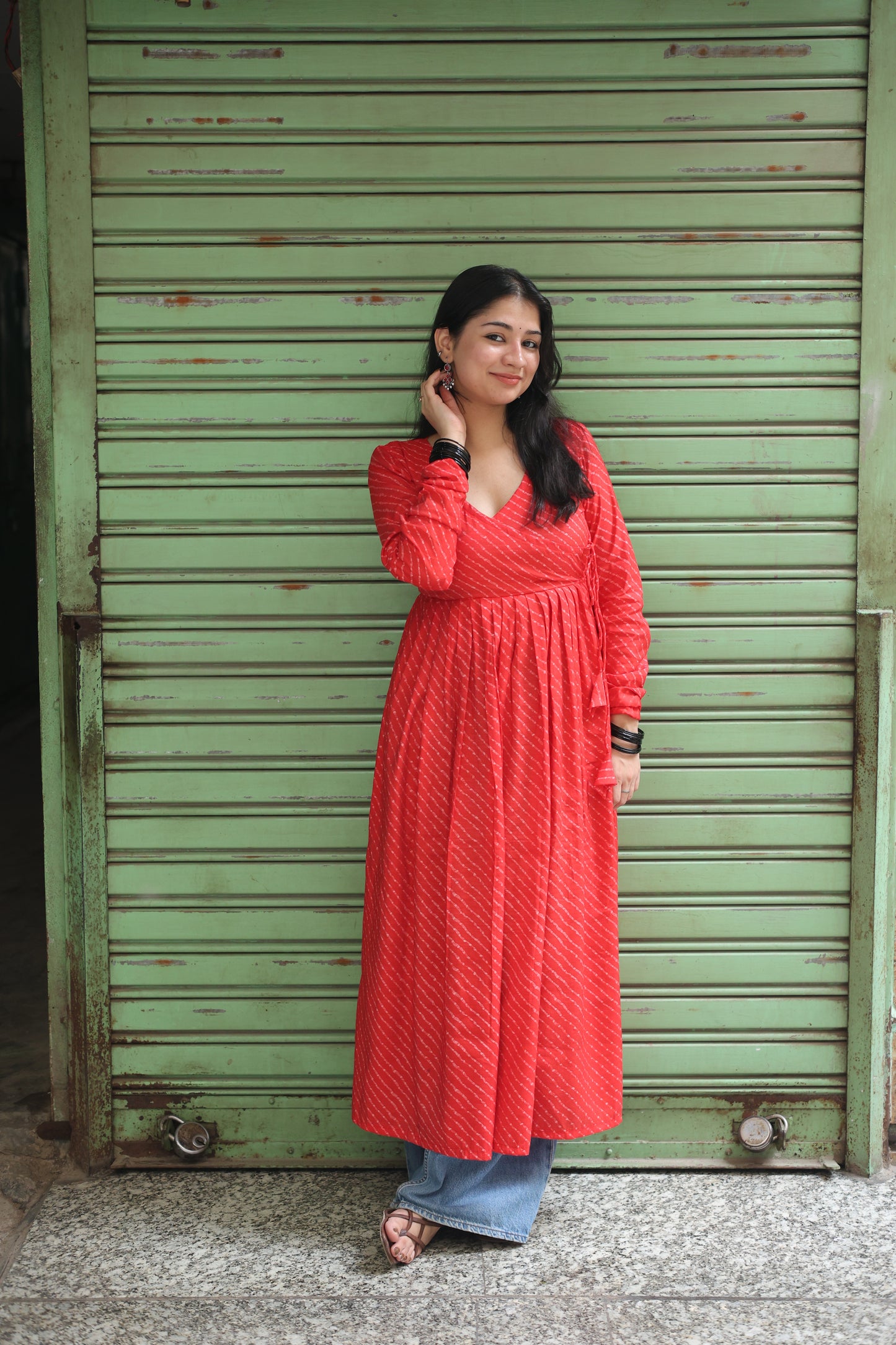 Rajwadi leheriya kameez