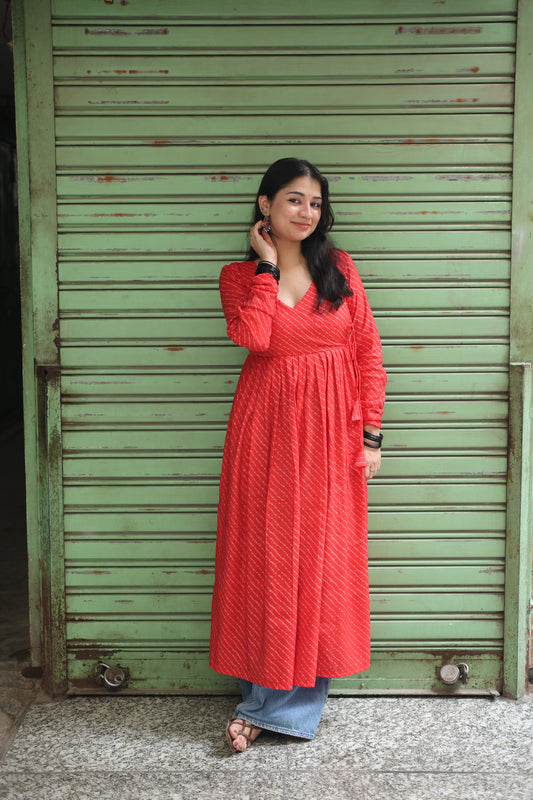 Rajwadi leheriya kameez