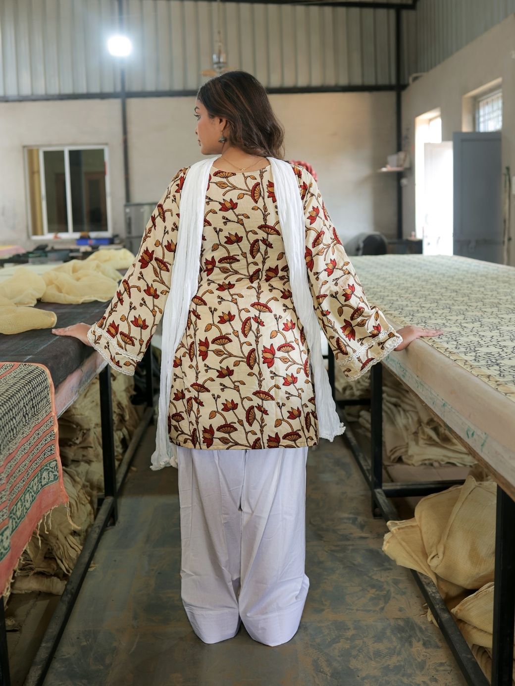 Lajja Three-Piece Straight Set with Farshi Salwar