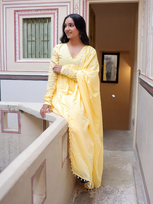 Noorani Sunshine Anarkali Set – 3 Piece Ensemble