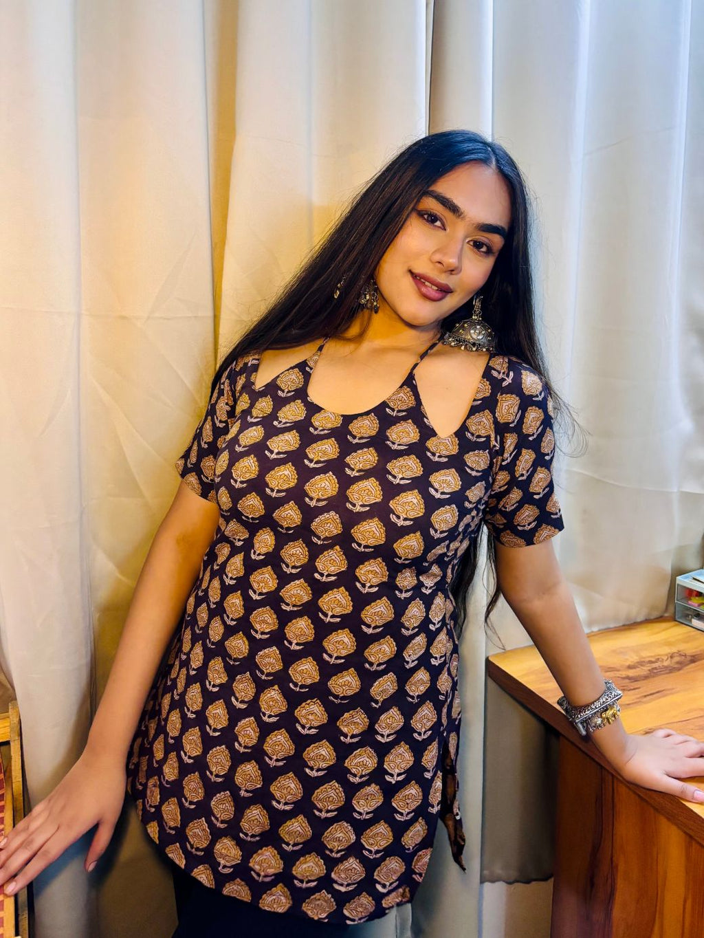 Nira Ethnic Halter Kurti