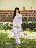 Paro Pink Cotton Farshi Salwar Kurta Set with Chiffon Dupatta