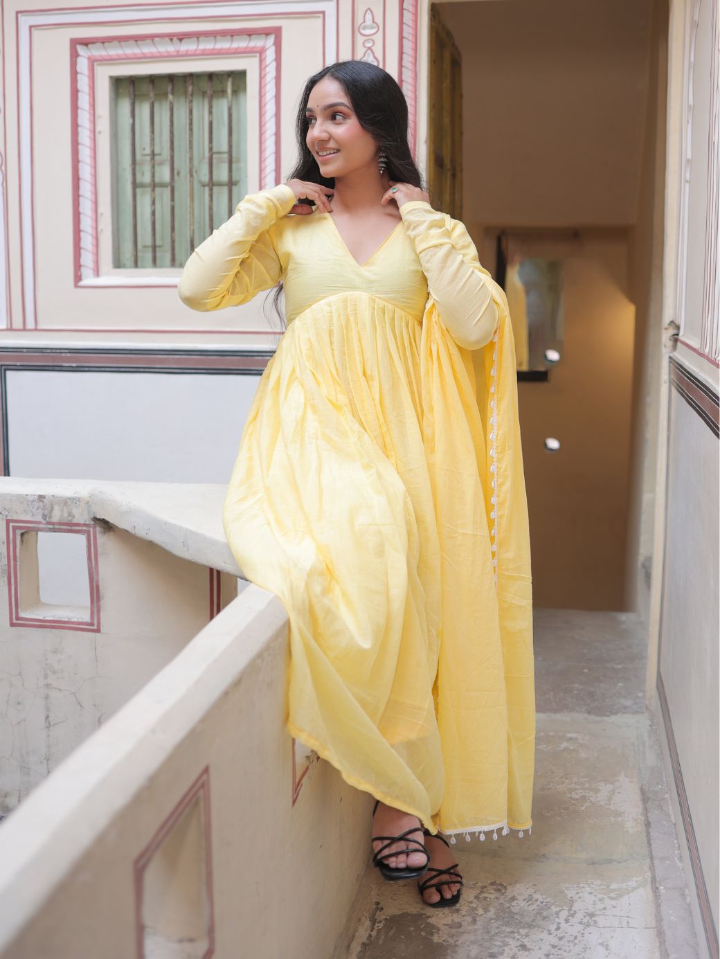 Noorani Sunshine Anarkali Set – 3 Piece Ensemble