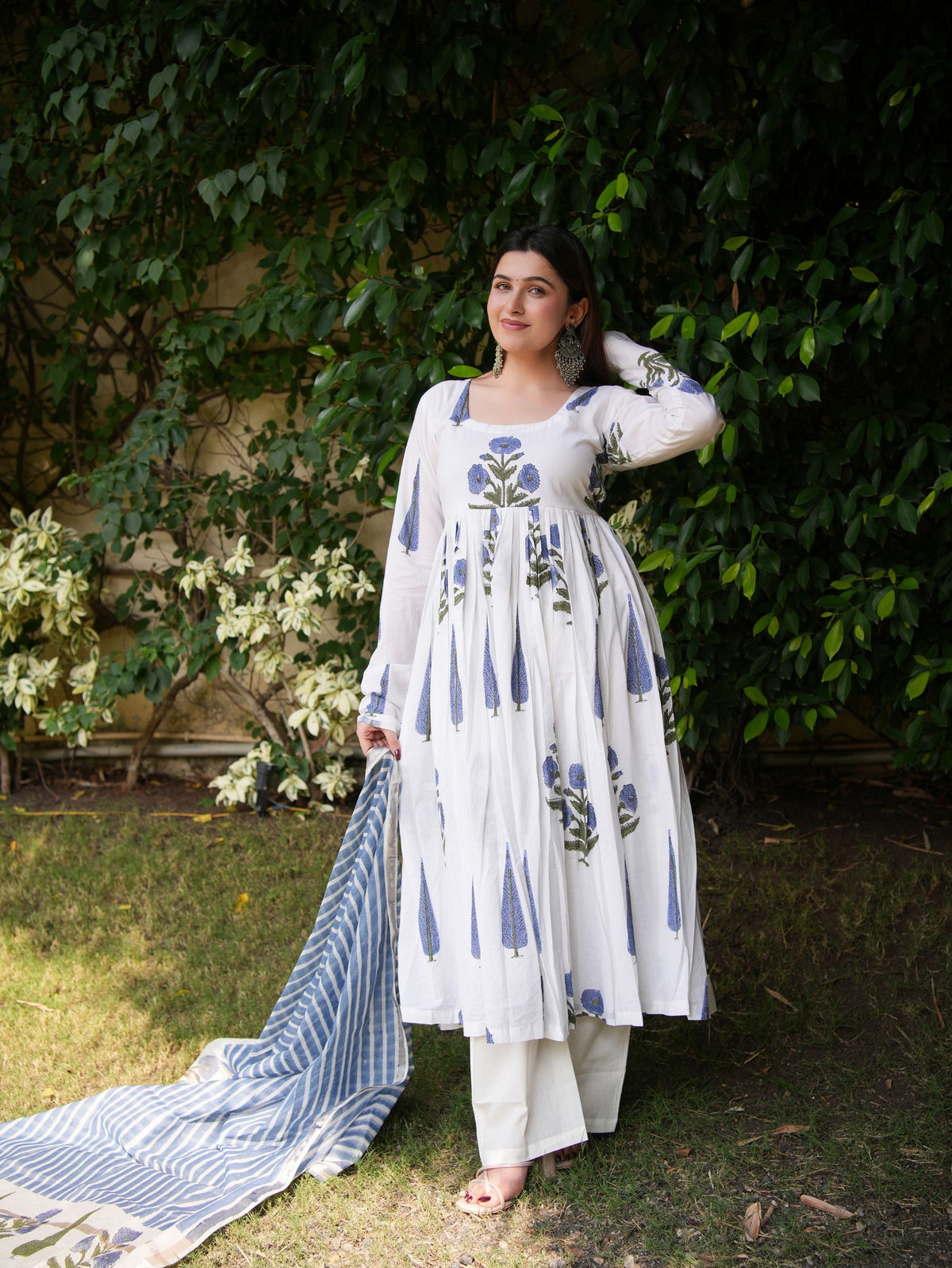 Shwetika Three Piece Anarkali Set