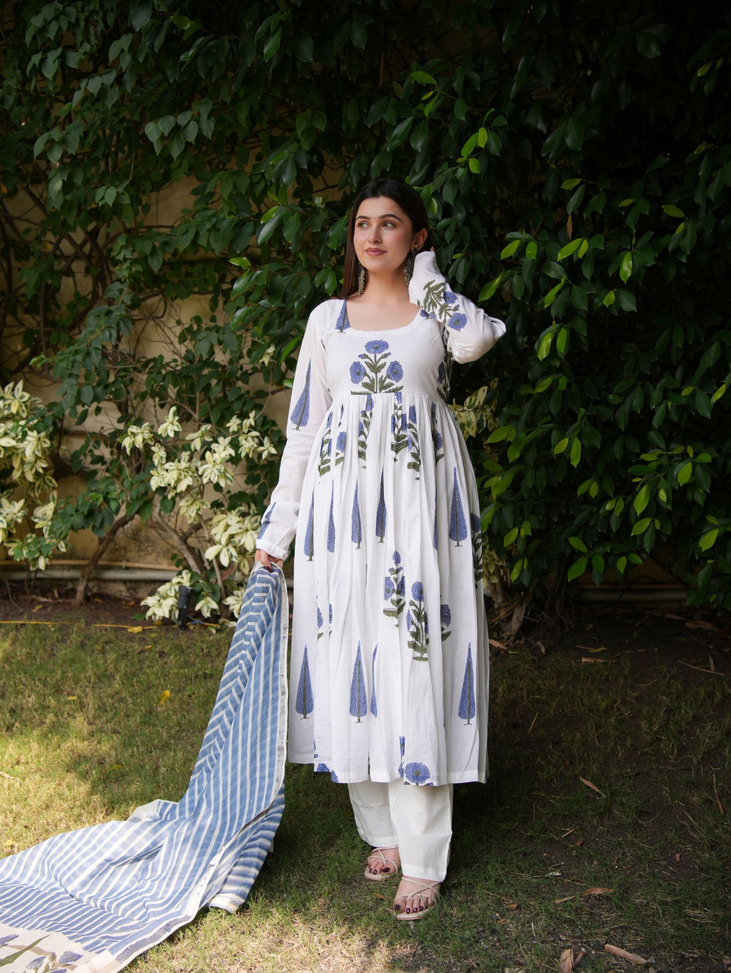 Shwetika Three Piece Anarkali Set