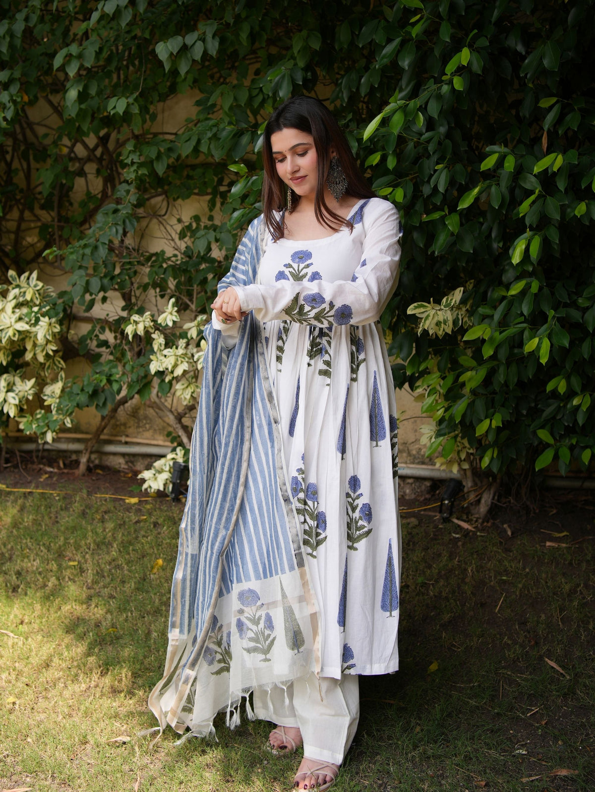 Shwetika Three Piece Anarkali Set
