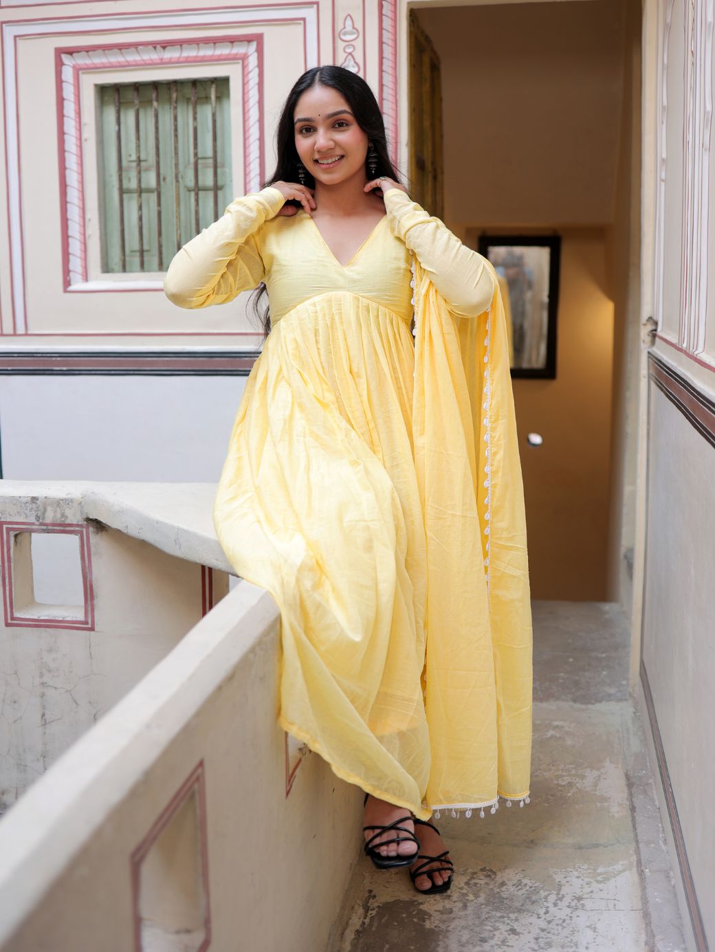 Noorani Sunshine Anarkali Set – 3 Piece Ensemble