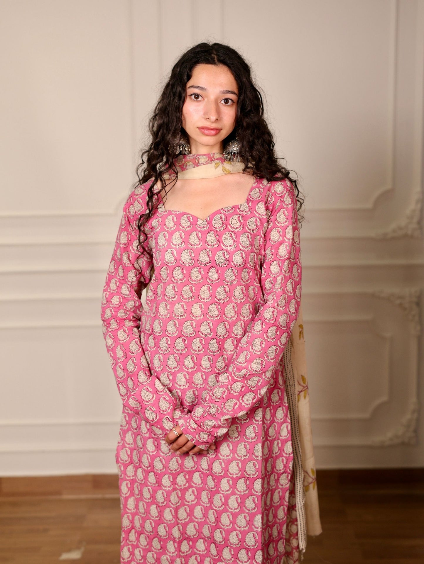 Kashmaksh Pink Cotton Suit Set