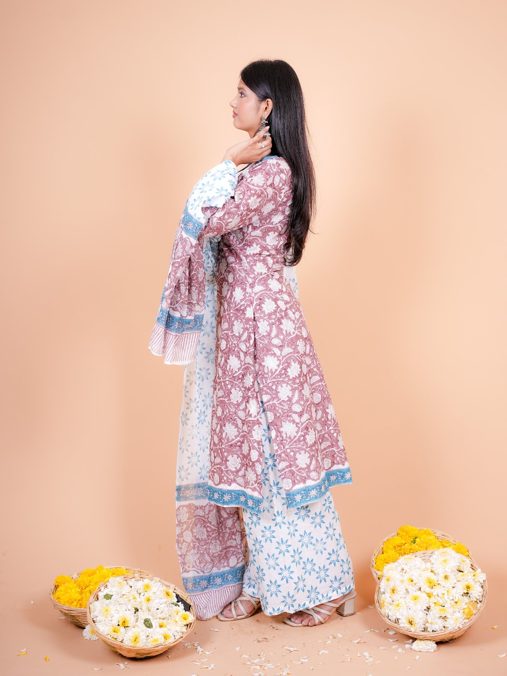 Tarini Three Piece Straight Cotton Set