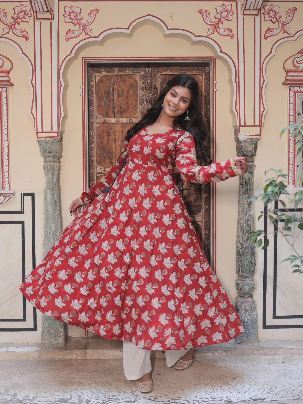 Rooh Naaz Kameez – Maroon Cotton Kurta