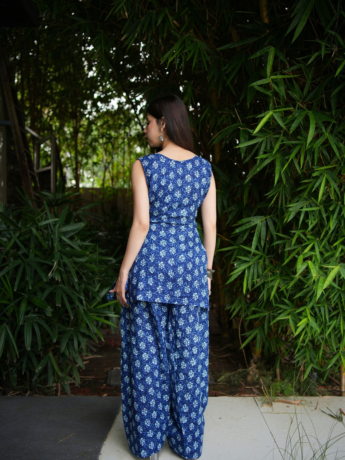 Ira Indigo Two Piece Farshi Set