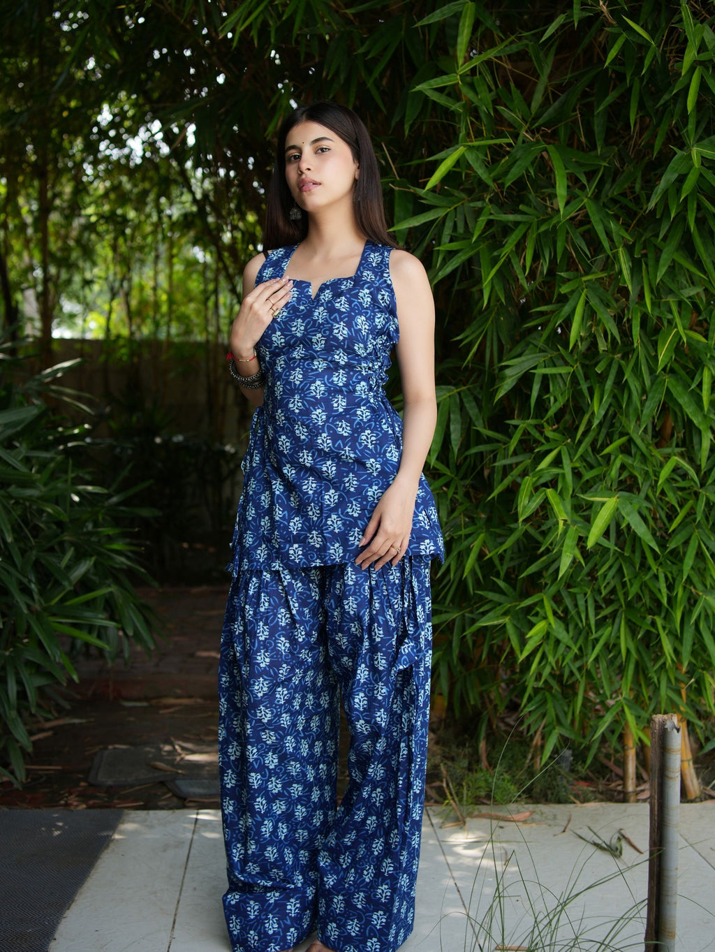 Ira Indigo Two Piece Farshi Set
