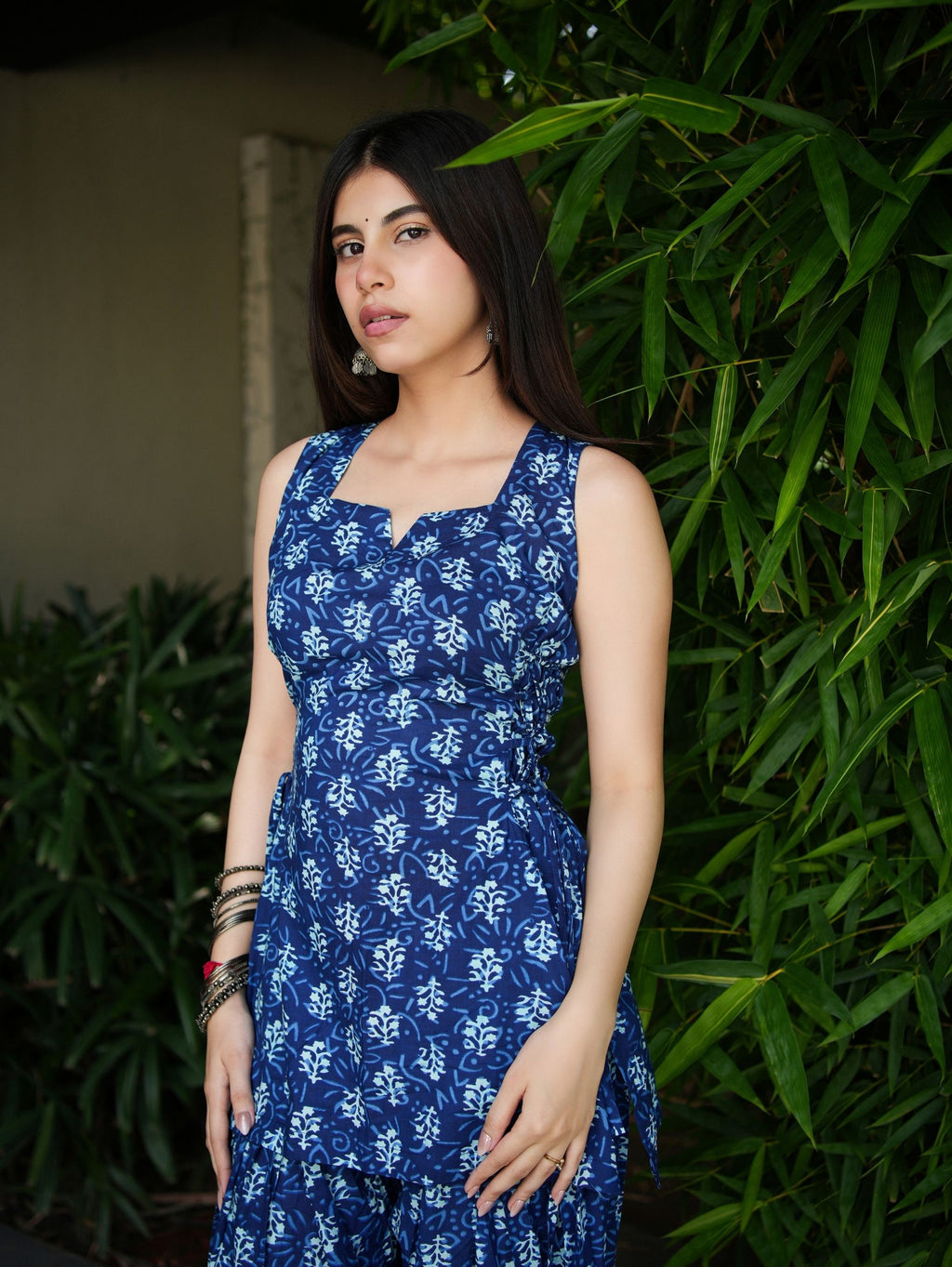 Ira Indigo Two Piece Farshi Set