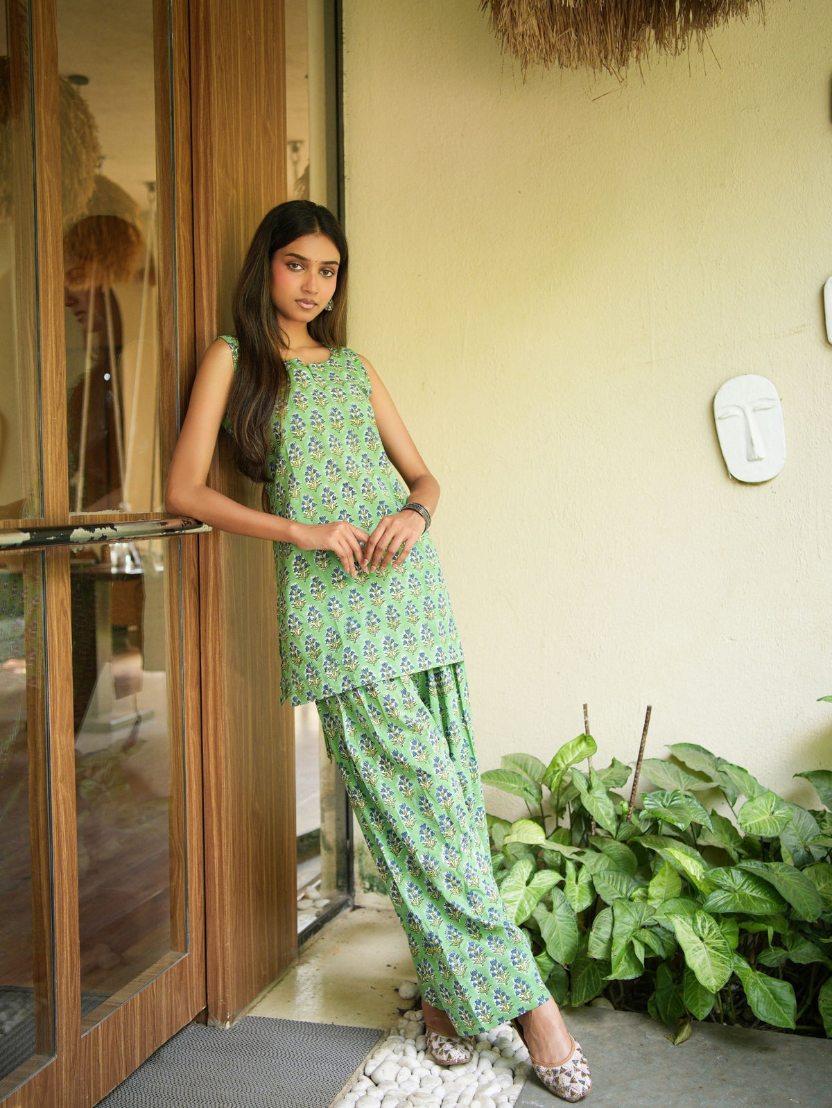 Anam Green Two Piece Farshi Set