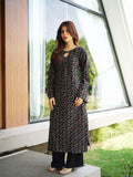 Chandani Long Kurti for Women - Black Bagru Handblock Cotton Long Kurti