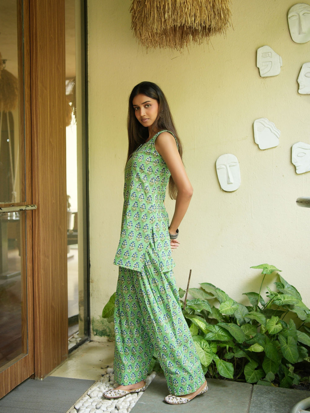Anam Green Two Piece Farshi Set