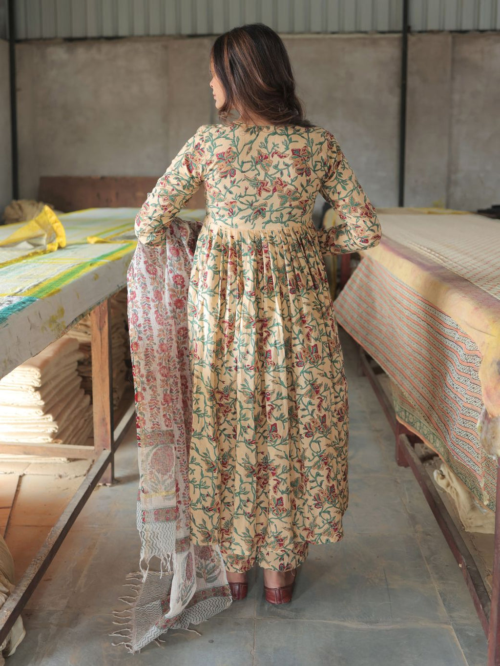 Phoolwari Anarkali – 3 Piece Set
