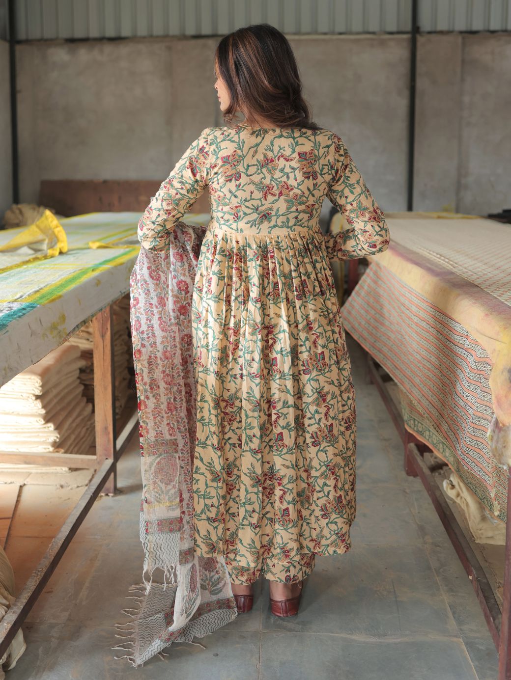 Phoolwari Anarkali – 3 Piece Set