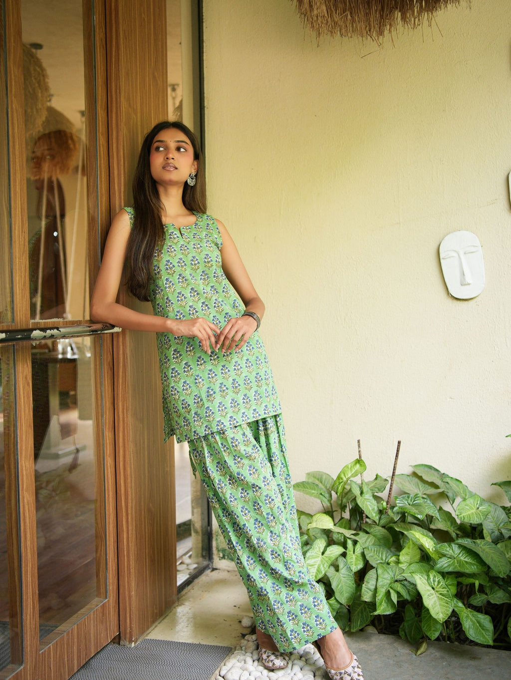 Anam Green Two Piece Farshi Set