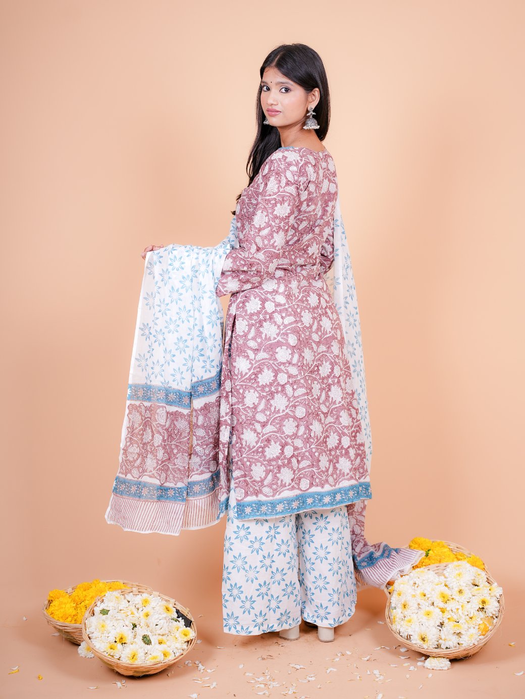 Tarini Three Piece Straight Cotton Set