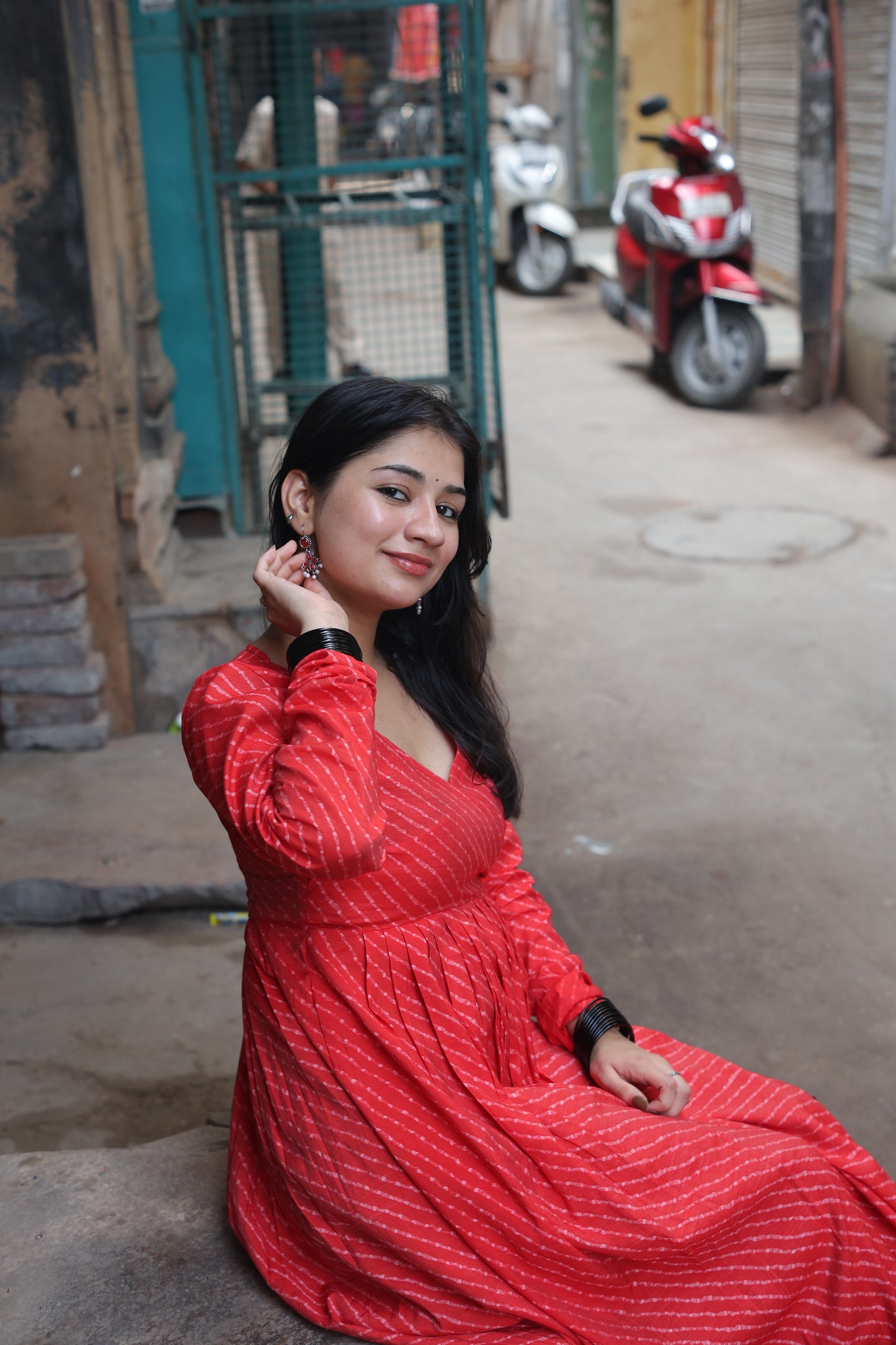 Rajwadi leheriya kameez