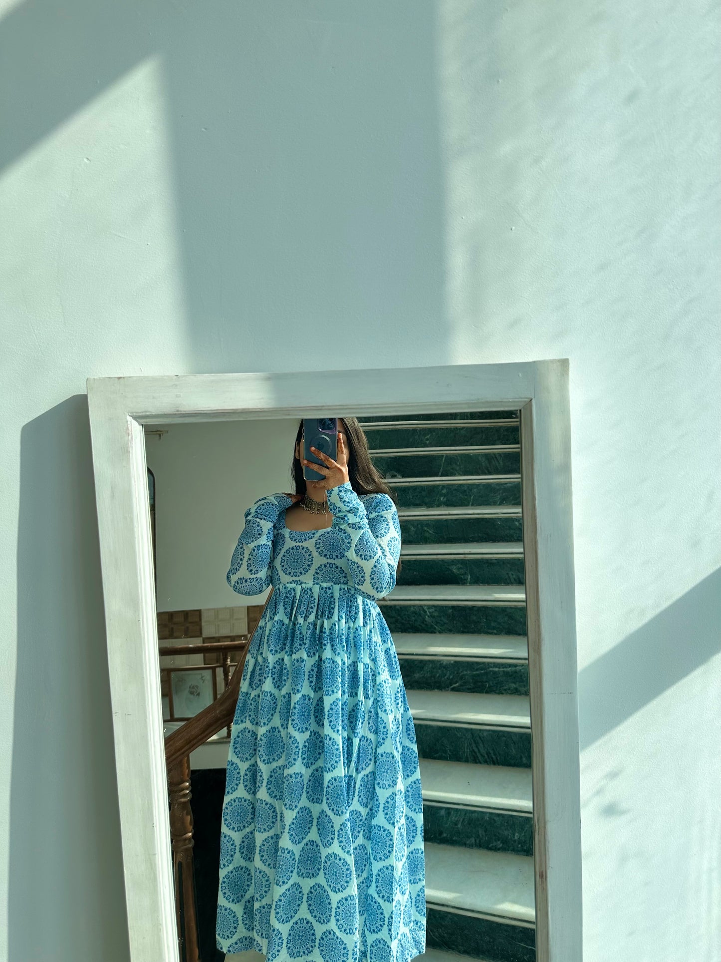 Charkha kameez (blue )