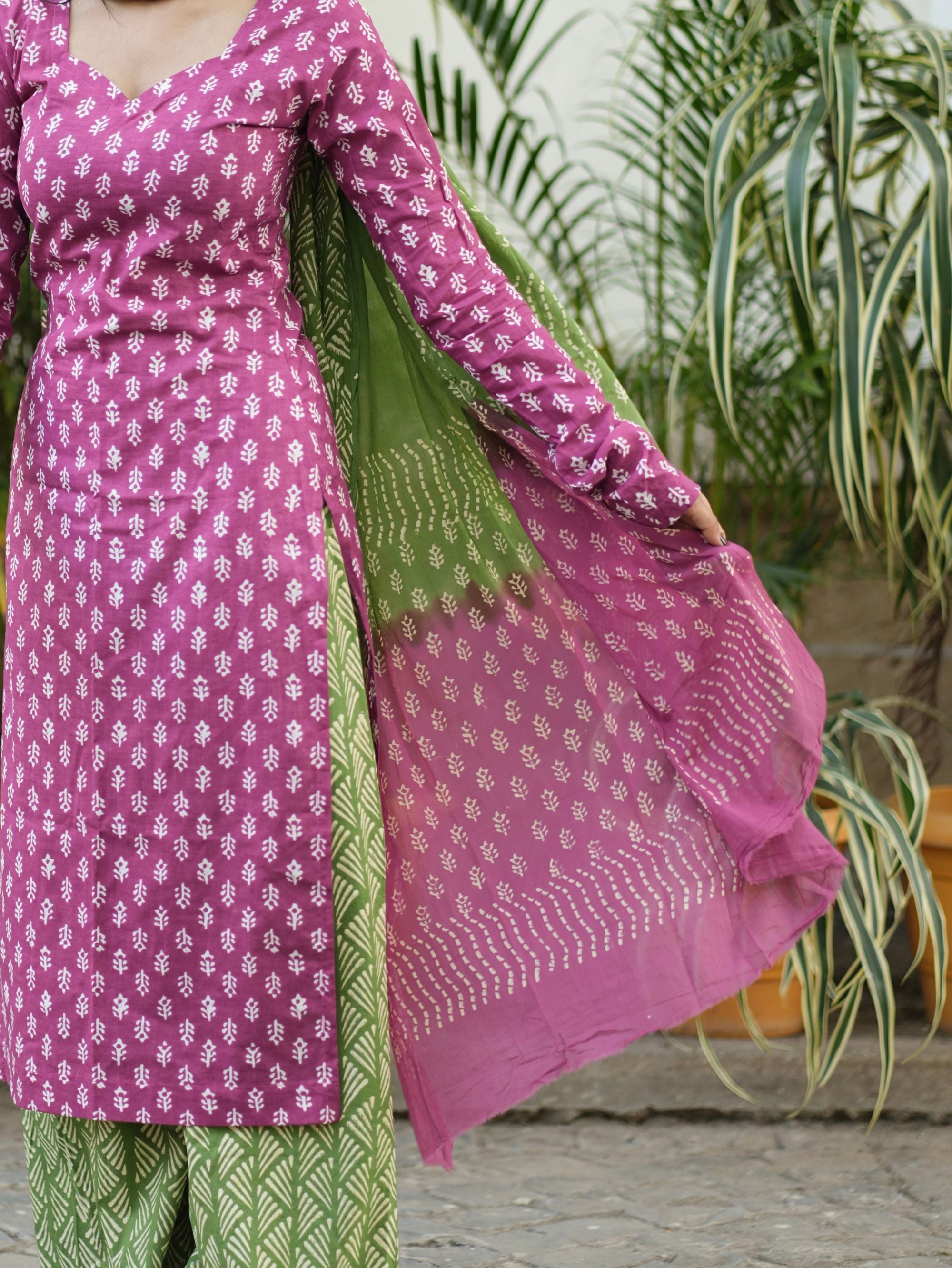 Blossom Pink Kurta Set with Full Sleeve