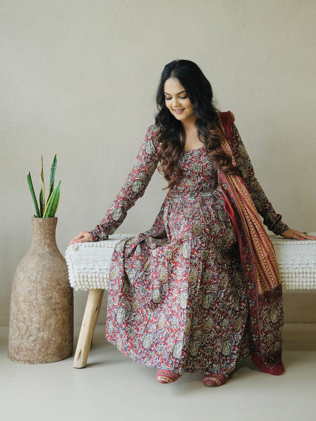 Samara Set Three Piece Cotton Anarkali Set