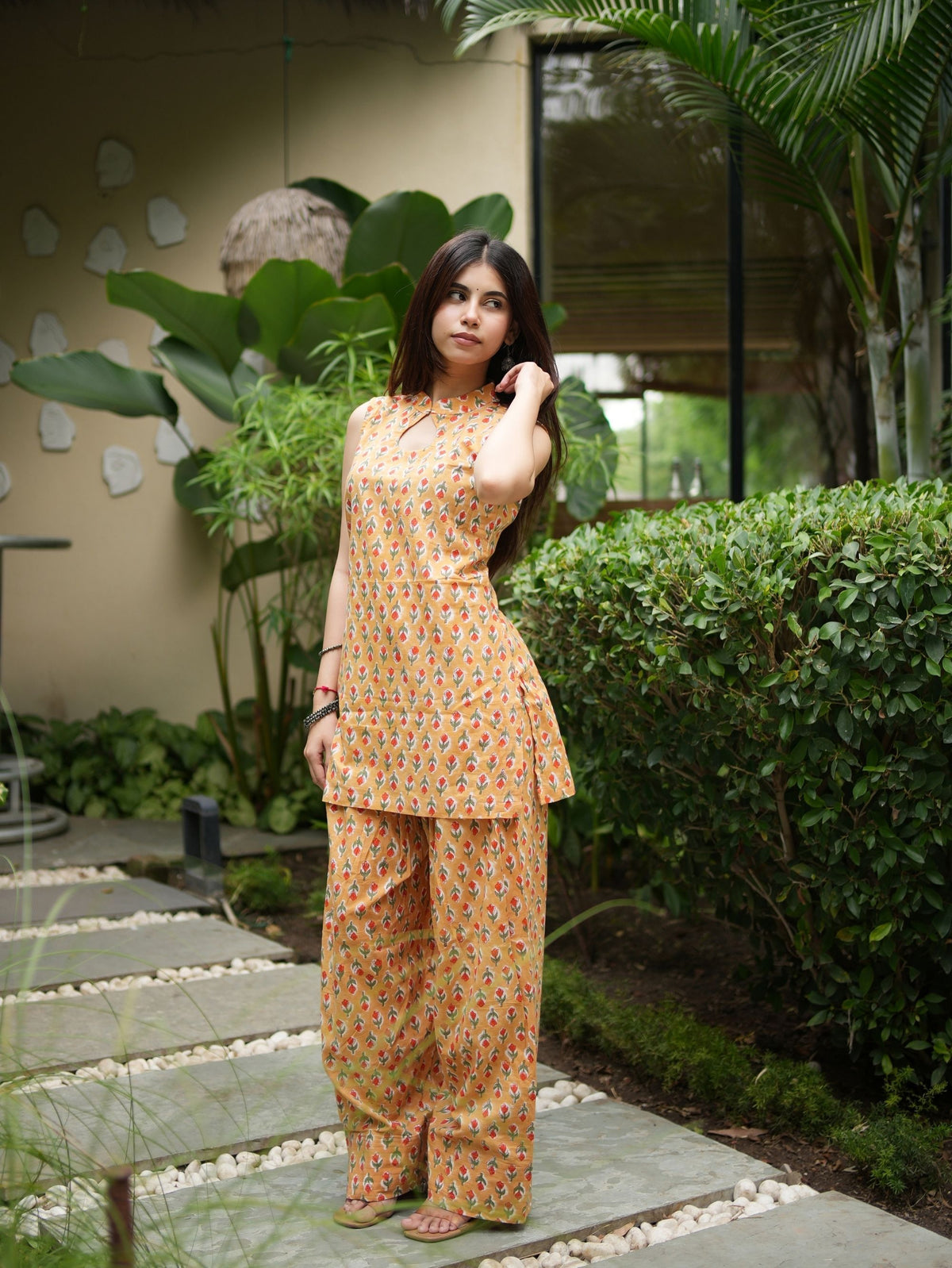 Hiranya Yellow Two Piece Farshi Set