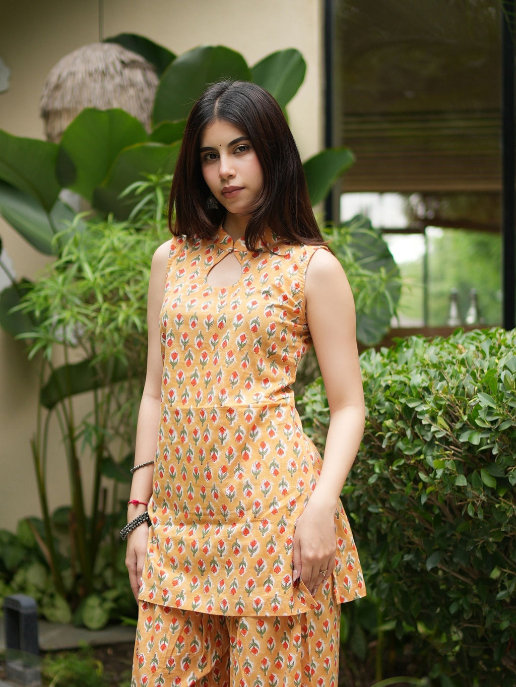Hiranya Yellow Two Piece Farshi Set