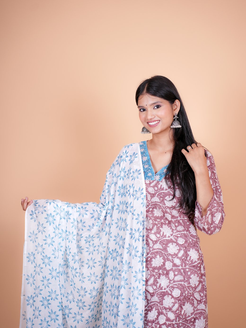 Tarini Three Piece Straight Cotton Set