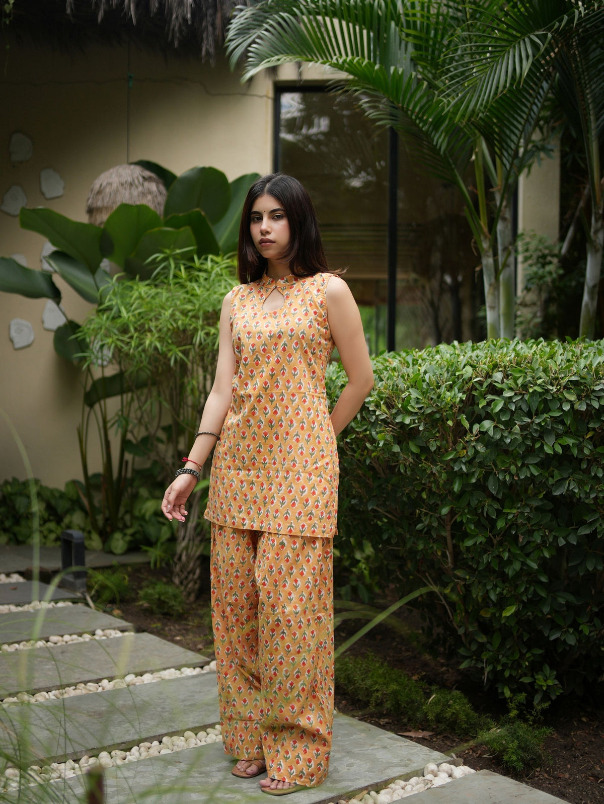 Hiranya Yellow Two Piece Farshi Set