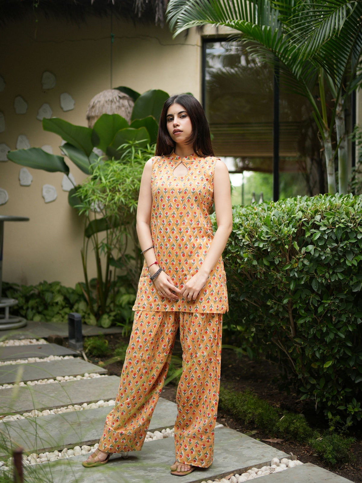 Hiranya Yellow Two Piece Farshi Set
