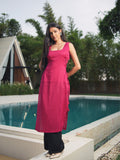 Ally Sleeveless Mul Cotton Long Corset Kurti for Women